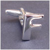 Cufflink Letter F 100% Ottone