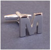 Cufflink Letter M 100% Ottone