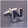 Cufflink Letter N 100% Ottone