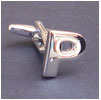 Cufflink Letter P 100% Ottone