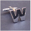 Cufflink Letter W 100% Ottone