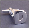 Cufflink Letter D 100% Ottone