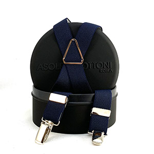 Bretelle Elastico Nidino Navy <br/> H 2.5 cm