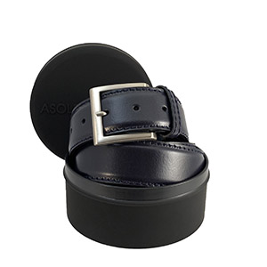 Cintura Marcapunto <br/> 4174 Navy <br/>Genuine Leather
