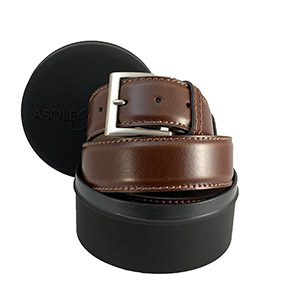 Cintura Marcapunto<br/>7197 Red Brown<br/>Genuine Leather