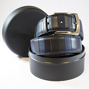 Cintura Patchwork Multicolr Blu Vera Pelle