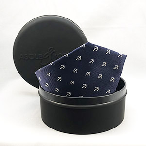 Cravatta ANCHOR NAVY <br/> 100% SILK