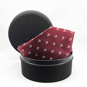 Cravatta ANCORA BORDEAUX <br/>100% SETA