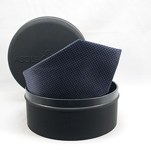 Tie POIS-1 NAVY AND LIGHT BLUE<BR/> 1005 SILK