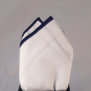 Pochette White and Blue <br/> 100% Cotton